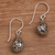 Sterling silver dangle earrings, 'Envelop Eternity' - Hand Crafted Balinese Sterling Silver Dangle Earrings