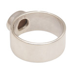 Opal cocktail ring, 'Luminous Sky' - Handmade Opal 925 Sterling Silver Cocktail Ring Bali