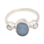 Opal and cultured pearl cocktail ring, 'The Moon and the Sea' - Handmade Opal Cultured Pearl 925 Sterling Silver Ring (image 2a) thumbail