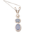 Opal and cultured pearl pendant necklace, 'Sea Symphony' - Handmade Opal Freshwater Cultured Pearl Pendant Necklace (image 2a) thumbail