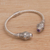 Multi-gemstone cuff bracelet, 'Mystical Circle' - Handmade Multi Gemstone 925 Sterling Silver Cuff Bracelet