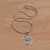Blue topaz pendant necklace, 'Dolphin Harmony' - Sterling Silver Reconstituted Turquoise Dolphin Necklace (image 2c) thumbail