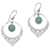 Sterling silver dangle earrings, 'Fair Daydream' - Handmade 925 Sterling Silver Reconstitute Turquoise Earrings