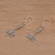 Sterling silver dangle earrings, 'Free Flying' - Handmade 925 Sterling Silver Dragonfly Dangle Earrings