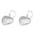 Sterling silver dangle earrings, 'Caged Heart' - Handmade 925 Sterling Silver Heart Shaped Dangle Earrings