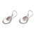 Amethyst-Baumelohrringe, 'Kühle Regentropfen' - Handgemachte Ohrringe aus Amethyst 925 Sterling Silber