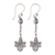Blue topaz dangle earrings, 'Dragonfly Altar' - Handmade 925 Sterling Silver Blue Topaz Dragonfly Earrings
