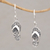 Sterling silver dangle earrings, 'Celuk Sandal' - Handmade Sterling Silver Dangle Sandal Earrings from Bali thumbail