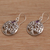 Amethyst dangle earrings, 'Banyan Beauty' - Balinese Amethyst and Sterling Silver Tree Dangle Earrings