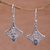 Blue topaz dangle earrings, 'Glacial Crown' - Balinese Blue Topaz and Sterling Silver Dangle Earrings