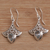Blue topaz dangle earrings, 'Glacial Crown' - Balinese Blue Topaz and Sterling Silver Dangle Earrings
