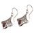 Garnet dangle earrings, 'Crimson Crown' - Balinese Garnet and Sterling Silver Dangle Earrings (image 2d) thumbail