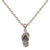 Sterling silver pendant necklace, 'Celuk Sandal' - Balinese Sterling Silver Sandal Pendant Necklace