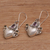 Multi-gemstone dangle earrings, 'Flying Hearts' - Cultured Pearl, Amethyst and Citrine Heart Dangle Earrings (image 2b) thumbail