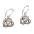 Blue topaz dangle earrings, 'Two of Clubs' - Club Shaped Sterling Silver and Blue Topaz Earrings