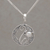 Cultured pearl pendant necklace, 'Beautiful Morning' - Pearl and Sterling Silver Flower-Themed Pendant Necklace