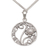 Halskette mit Anhänger aus Zuchtperlen - Halskette mit Blumenanhänger aus Perlen und Sterlingsilber