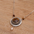 Cultured pearl and tiger's eye pendant necklace, 'This Moment' - Cultured Freshwater Pearl and Tigers Eye Pendant Necklace (image 2b) thumbail