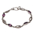 Amethyst link bracelet, 'Opulent Nature' - Balinese Amethyst and Sterling Silver Link Bracelet thumbail