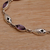 Amethyst link bracelet, 'Opulent Nature' - Balinese Amethyst and Sterling Silver Link Bracelet (image 2b) thumbail