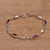 Garnet link bracelet, 'Opulent Nature' - Balinese Garnet and Sterling Silver Link Bracelet (image 2) thumbail