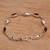 Garnet link bracelet, 'Opulent Nature' - Balinese Garnet and Sterling Silver Link Bracelet (image 2b) thumbail