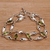 Peridot link bracelet, 'Indah Enam' - Balinese Peridot and Sterling Silver Link Bracelet (image 2b) thumbail
