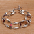 Garnet link bracelet, 'Indah Enam' - Balinese Garnet and Sterling Silver Link Bracelet (image 2b) thumbail