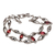 Garnet link bracelet, 'Indah Enam' - Balinese Garnet and Sterling Silver Link Bracelet (image 2c) thumbail
