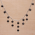 Onyx and cultured pearl waterfall necklace, 'Eclipse Queen' - Cultured Freshwater Pearl and Black Onyx Waterfall Necklace (image 2b) thumbail