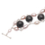 Cultured pearl and onyx beaded link bracelet, 'Classic Radiance' - Cultured Freshwater Pearl and Onyx Beaded Link Bracelet (image 2f) thumbail