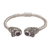 Amethyst cuff bracelet, 'Wandering Eyes' - Handmade Amethyst 925 Sterling Silver Cuff Bracelet thumbail