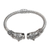 Sterling silver cuff bracelet, 'Tiger Storm' - Artisan Handmade 925 Sterling Silver Tiger Cuff Bracelet thumbail