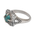 Turquoise cocktail ring, 'Woven Petals' - Handmade 925 Sterling Silver Natural Turquoise Cocktail Ring (image 2c) thumbail