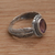 Amethyst cocktail ring, 'Band of Feathers' - Handmade 925 Sterling Silver Amethyst Cocktail Ring (image 2b) thumbail