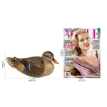 Wood statuette, ‘Elegant Mallard' - Hand Painted Wood Female Mallard Duck Statuette from Bali