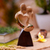 Wood statuette, 'Loving Dance' - Hand Carved Jempinis Wood Romantic Statuette from Bali (image 2) thumbail