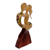 Wood statuette, 'Loving Dance' - Hand Carved Jempinis Wood Romantic Statuette from Bali