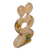 Wood statuette, 'Blossoming Romance' - Hand Carved Jempinis Wood Romantic Statuette from Bali (image 2c) thumbail