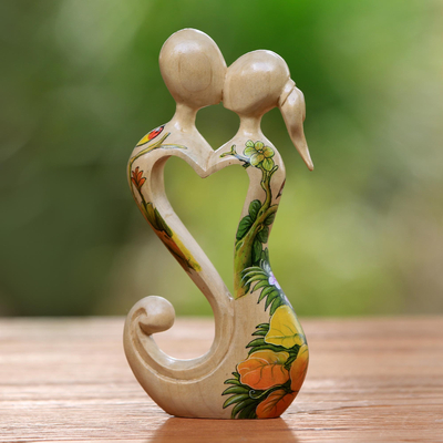 Wood sculpture, Heartfelt Embrace