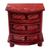 Wood batik jewelry box, 'Scarlet Scrolls' - Red Parang Motif Handcrafted Wood Batik Jewelry Box (image 2a) thumbail