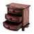 Wood batik Jewellery box, 'Scarlet Scrolls' - Red Parang Motif Handcrafted Wood Batik Jewellery Box