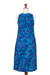 Batik rayon dress, 'Leafy Grove' - Blue Tie-Dyed Batik Leafy Grove Rayon Sleeveless Tunic (image 2i) thumbail