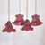 Wood batik ornaments, 'Java Jingle' (set of 4) - Batik Wadang Wood Bell Ornaments (Set of 4) from Java (image 2b) thumbail