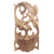 Máscara de pared de madera - Máscara de pared de madera de hibisco balinesa hecha a mano