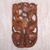 Wood wall mask, 'Nature's Twin' - Hand Crafted Balinese Suar Wood Wall Mask (image 2) thumbail