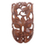 Wood wall mask, 'Nature's Twin' - Hand Crafted Balinese Suar Wood Wall Mask thumbail