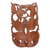 Wood wall mask, 'Nature's Twin' - Hand Crafted Balinese Suar Wood Wall Mask (image 2c) thumbail