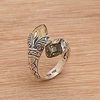 Featured review for Gold accented quartz cocktail ring, Destiny Drop