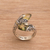 Gold accented quartz cocktail ring, 'Destiny Drop' - 18k Gold Accented Lemon Quartz Sterling Silver Cocktail Ring